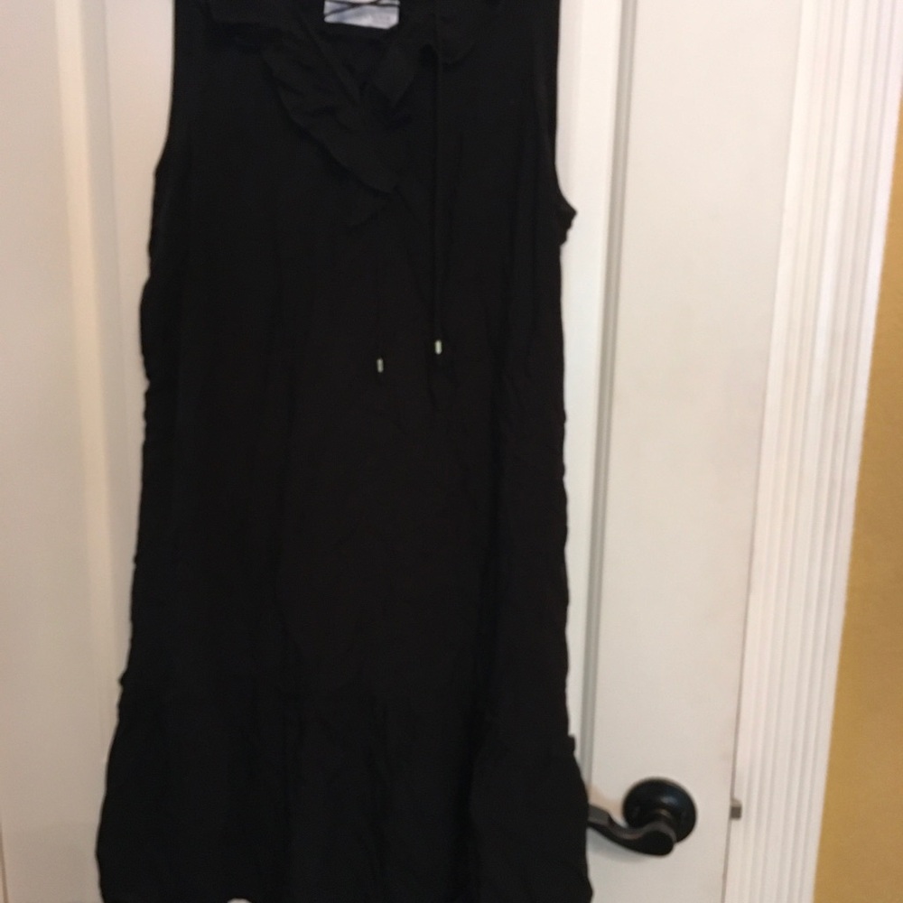 Time and Tru Black Ruffle sleeveless dress XL